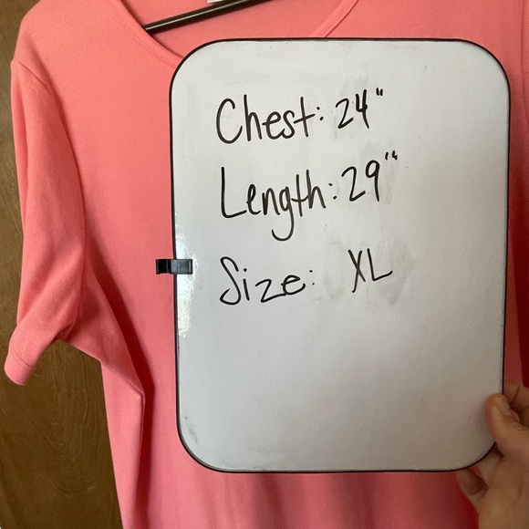 Quacker Factory Pink T Shirt Blue Sequin Lobster XL - Picture 7 of 7